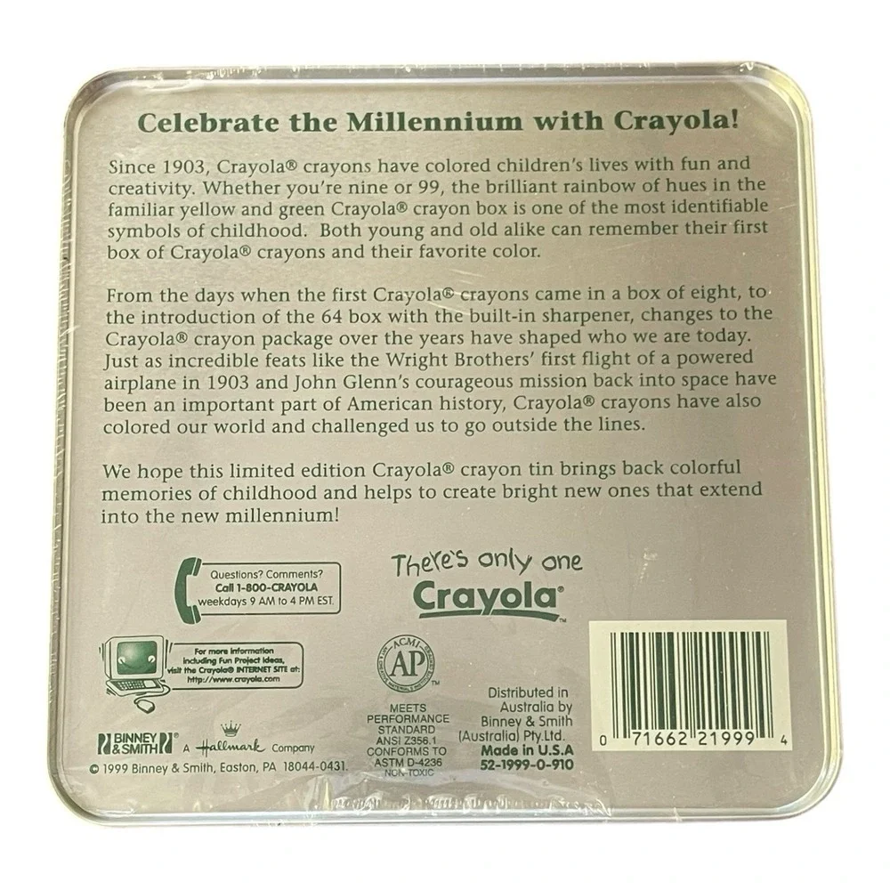 Crayola Millennium Tin With 64 Count With Special Effect Crayons And‎ Calendar